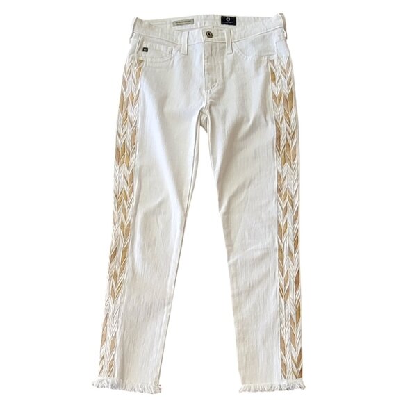 Adriano Goldschmied Mid-Rise Stilt Crop Cigarette Leg White Jean NEW - Picture 3 of 14